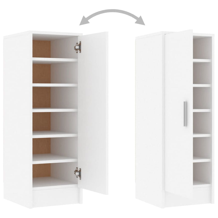 Schoenenkast 32x35x92 cm spaanplaat wit Wit