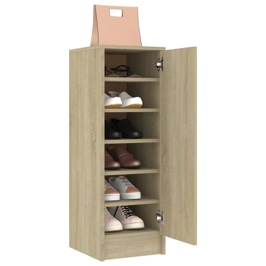 Schoenenkast 32x35x92 cm spaanplaat sonoma eikenkleurig Sonoma eiken