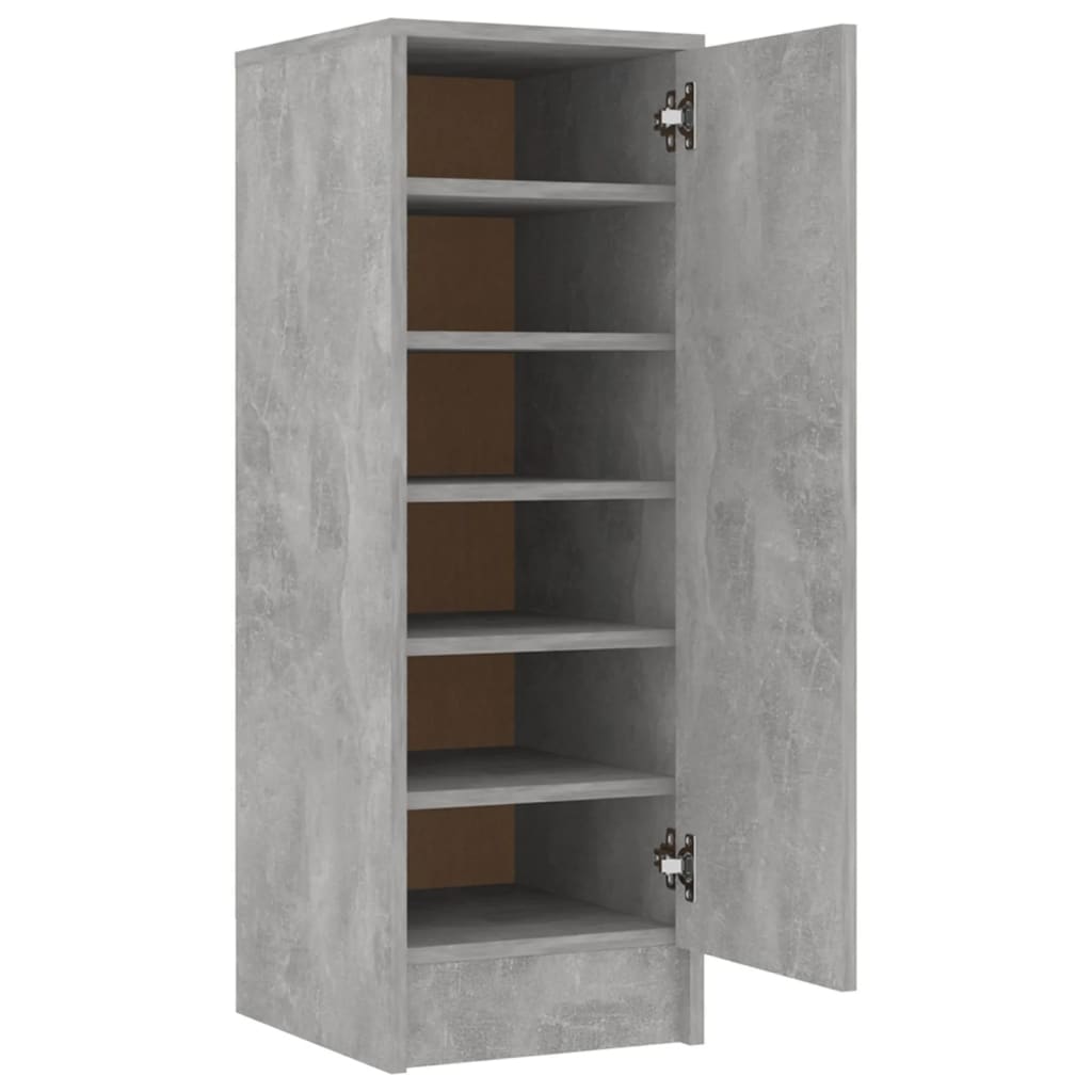 Schoenenkast 32x35x92 cm spaanplaat betongrijs Betongrijs