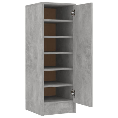 Schoenenkast 32x35x92 cm spaanplaat betongrijs Betongrijs