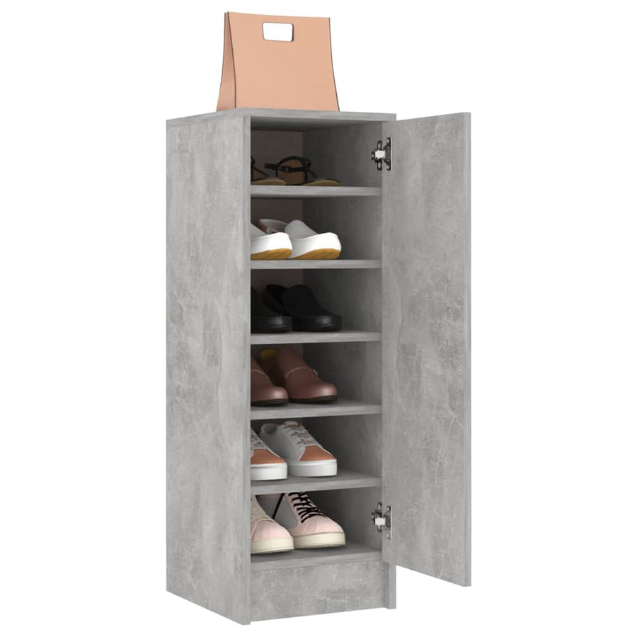Schoenenkast 32x35x92 cm spaanplaat betongrijs Betongrijs