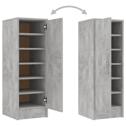 Schoenenkast 32x35x92 cm spaanplaat betongrijs Betongrijs