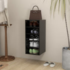 Shoe cabinet 31.5x35x70 cm chipboard black