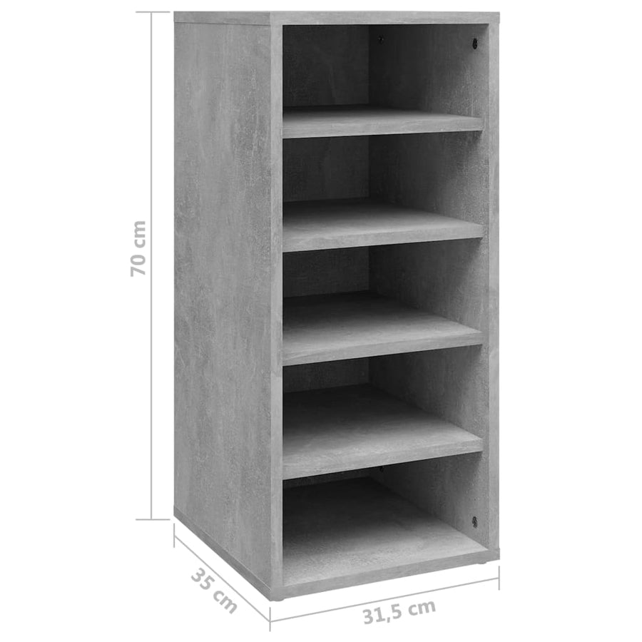 Schoenenkast 3,5X35X70 Cm Spaanplaat 1 Betongrijs