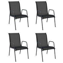 Tuinstoelen Staal En Textileen Zwart 4