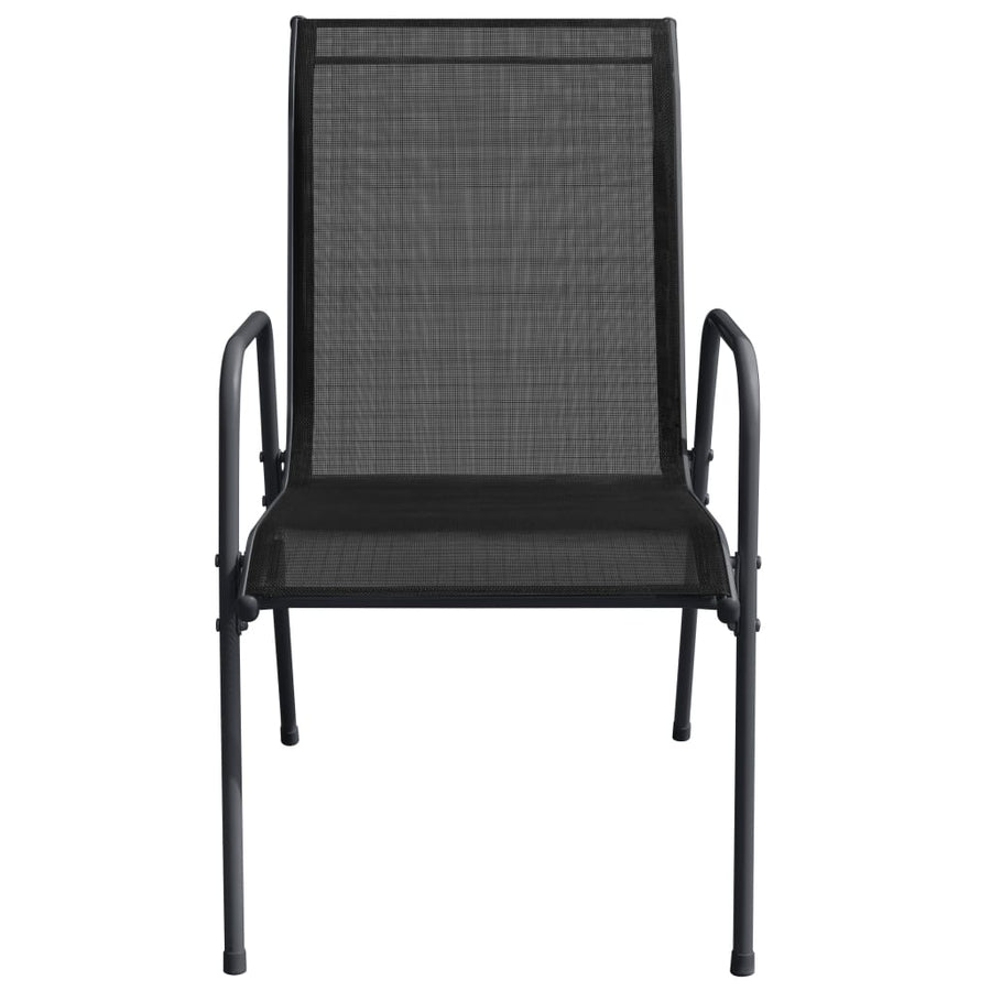 Tuinstoelen Staal En Textileen Zwart 6