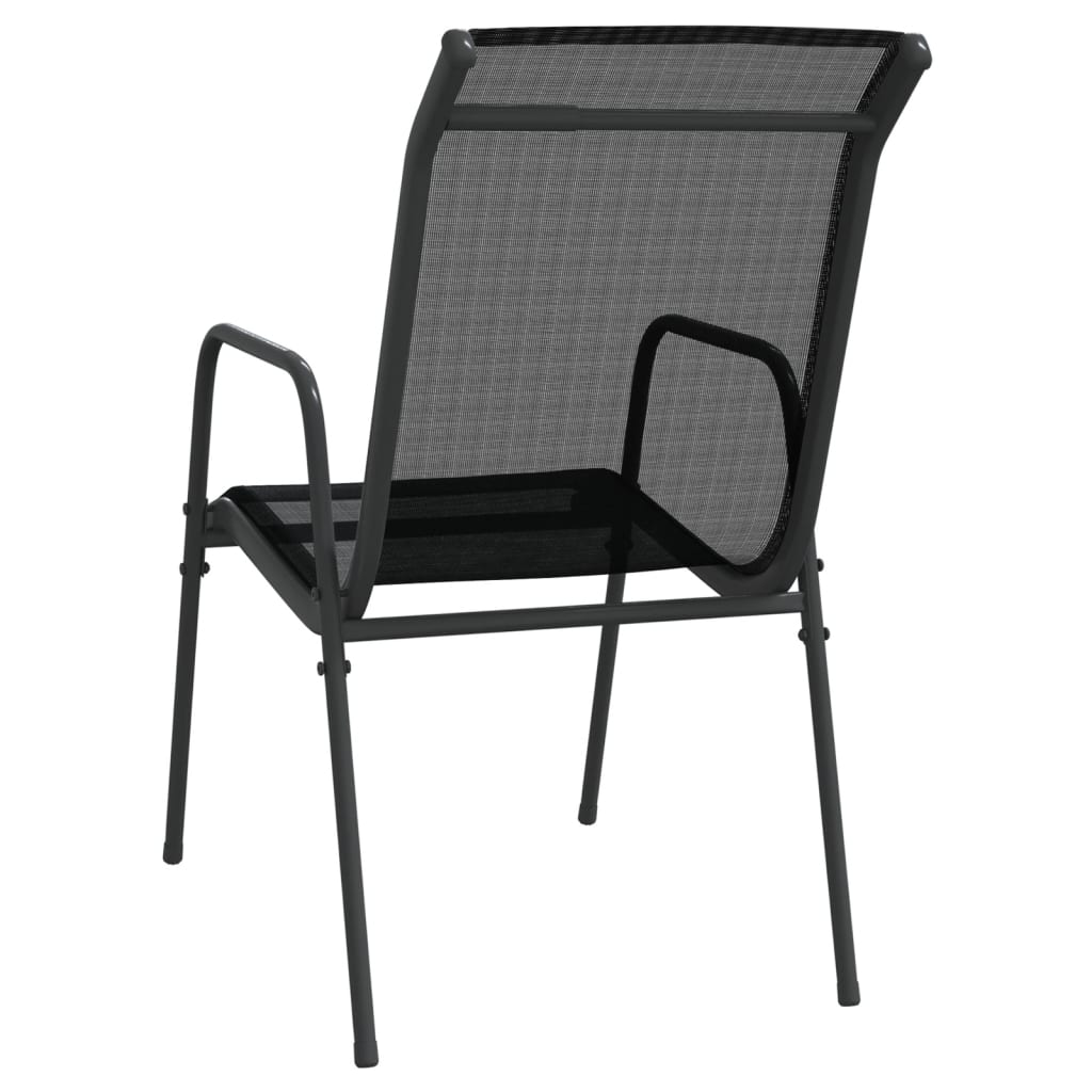 Tuinstoelen Staal En Textileen Zwart 6