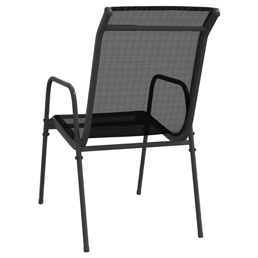 Tuinstoelen Staal En Textileen Zwart 6