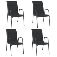 Tuinstoelen Staal En Textileen Zwart 4