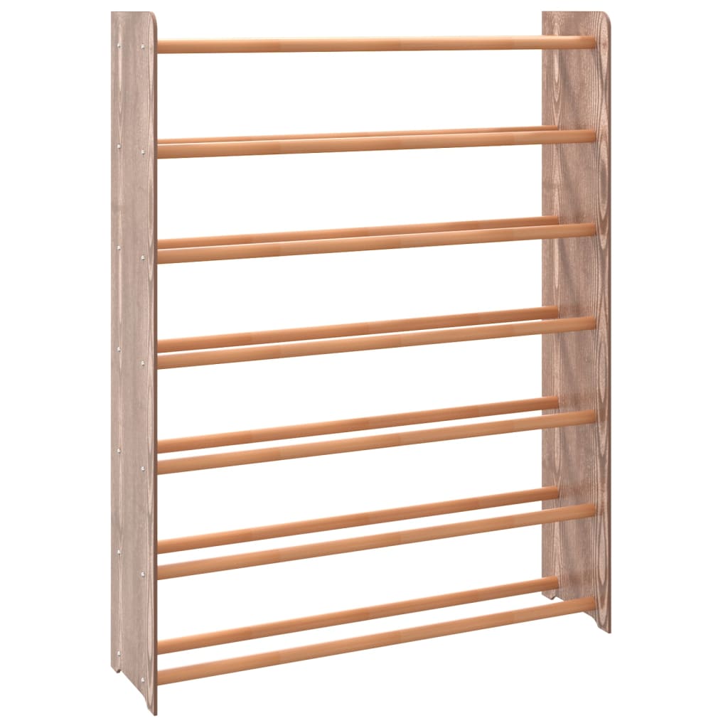 Schoenenrek 90x24x117 cm bewerkt hout bruin 90 x 24 x 117 cm Bruin