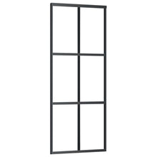 Schuifdeur Met Beslag 76X205 Cm Aluminium En Esg-Glas 76 x 205 cm (183 cm schuifrail) 3x2 raster