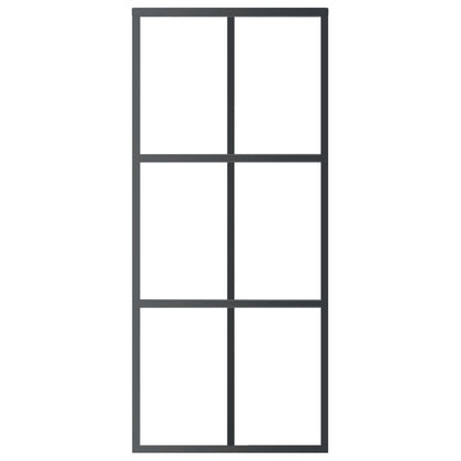 Schuifdeur Met Beslag 90X205 Cm Aluminium En Esg-Glas 90 x 205 cm (183 cm glideskinne) 3x2 raster