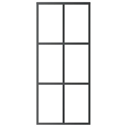 Schuifdeur Met Beslag 90X205 Cm Aluminium En Esg-Glas 90 x 205 cm (200 cm schuifrail) 3x2 raster