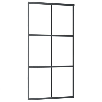 Schuifdeur Met Beslag 02X205 Cm Aluminium En Esg-Glas 102 x 205 cm (183 cm schuifrail) 3x2 raster