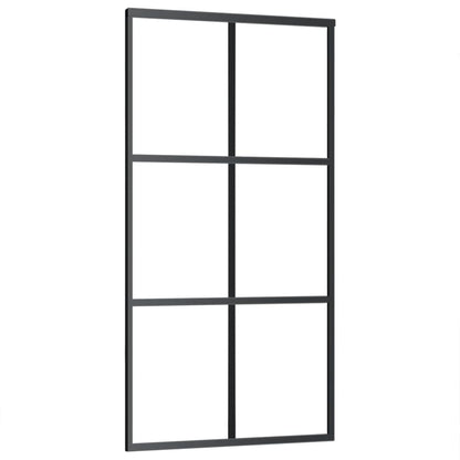 Schuifdeur Met Beslag 02X205 Cm Aluminium En Esg-Glas 102 x 205 cm (200 cm schuifrail) 3x2 raster