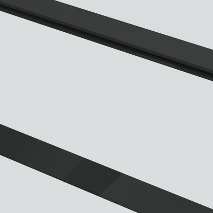 Schuifdeur Met Beslag 90X205 Cm Aluminium En Esg-Glas 90 x 205 cm (183 cm glideskinne) 5 horizontale stangen