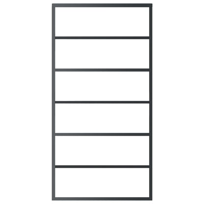 Schuifdeur Met Beslag 02X205 Cm Aluminium En Esg-Glas 102 x 205 cm (183 cm schuifrail) 5 horizontale stangen