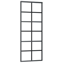 Schuifdeur Met Beslag 76X205 Cm Aluminium En Esg-Glas 76 x 205 cm (200 cm schuifrail) 6x2 raster