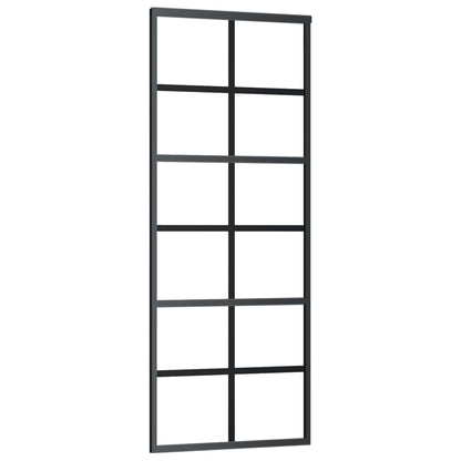 Schuifdeur Met Beslag 76X205 Cm Aluminium En Esg-Glas 76 x 205 cm (200 cm schuifrail) 6x2 raster