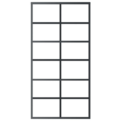Schuifdeur Met Beslag 02X205 Cm Aluminium En Esg-Glas 102 x 205 cm (200 cm schuifrail) 6x2 raster