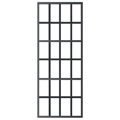 Schuifdeur Met Beslag 76X205 Cm Aluminium En Esg-Glas 76 x 205 cm (183 cm schuifrail) 6x4 raster