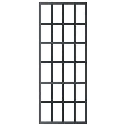 Schuifdeur Met Beslag 76X205 Cm Aluminium En Esg-Glas 76 x 205 cm (200 cm schuifrail) 6x4 raster