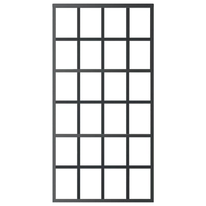 Schuifdeur Met Beslag 02X205 Cm Aluminium En Esg-Glas 102 x 205 cm (183 cm schuifrail) 6x4 raster