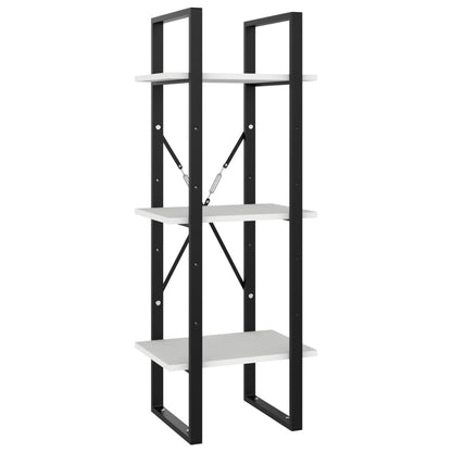 Boekenkast Met 5 Schappen Bewerkt Hout 40 x 30 x 175 cm Wit