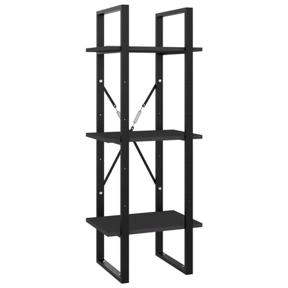 Boekenkast Met 5 Schappen Bewerkt Hout 40 x 30 x 175 cm Grijs