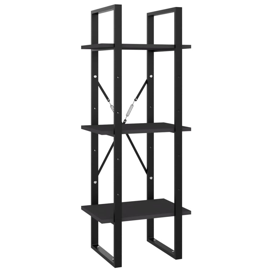 Boekenkast Met 5 Schappen Bewerkt Hout 40 x 30 x 175 cm Grijs