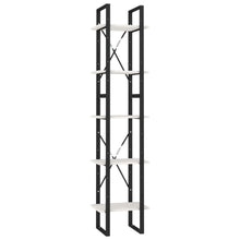 Boekenkast Met 5 Schappen Grenenhout 40 x 30 x 175 cm Wit