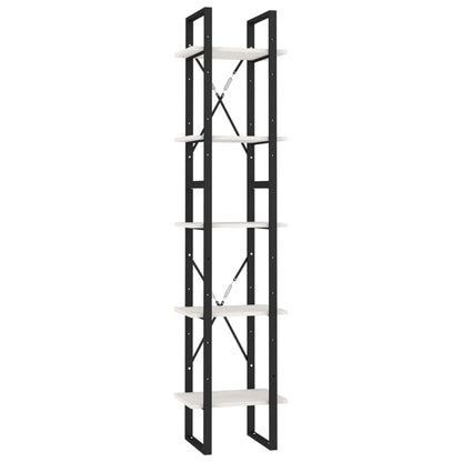 Boekenkast Met 5 Schappen Grenenhout 40 x 30 x 175 cm Wit