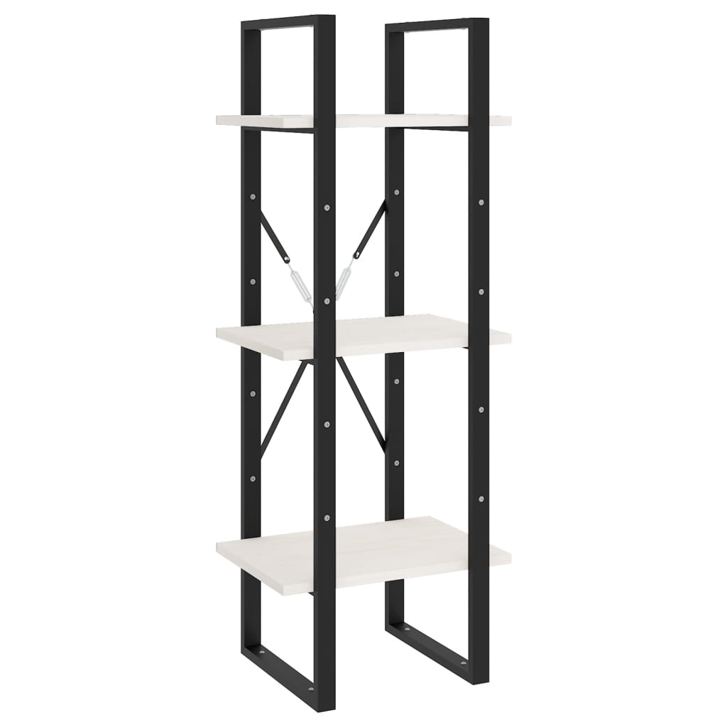 Boekenkast Met 5 Schappen Grenenhout 40 x 30 x 175 cm Wit