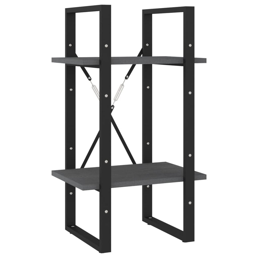 Boekenkast Met 5 Schappen Grenenhout 40 x 30 x 175 cm Grijs