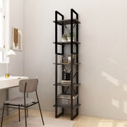 Boekenkast 40x30x175 cm massief grenenhout grijs