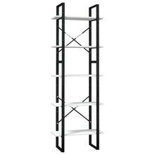 Boekenkast Met 5 Schappen Grenenhout 60 x 30 x 175 cm Wit