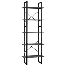 Boekenkast Met 5 Schappen Grenenhout 60 x 30 x 175 cm Grijs