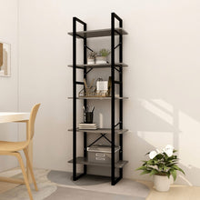 Boekenkast Met 5 Schappen Grenenhout 60 x 30 x 175 cm Grijs