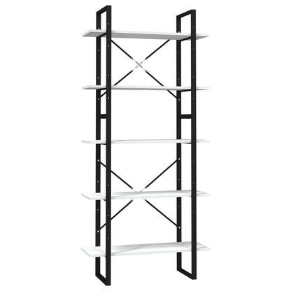 Boekenkast Met 5 Schappen Grenenhout 80 x 30 x 175 cm Wit