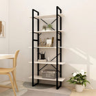 Bookcase with 5 shelves 80x30x175 cm pine wood white