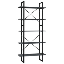 Boekenkast Met 5 Schappen Grenenhout 80 x 30 x 175 cm Grijs