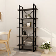 Boekenkast 80x30x175 cm grenenhout grijs