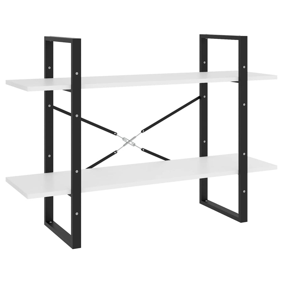 Boekenkast Met 5 Schappen Bewerkt Hout 100 x 30 x 175 cm Wit