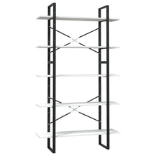 Boekenkast Met 5 Schappen Grenenhout 100 x 30 x 175 cm Wit