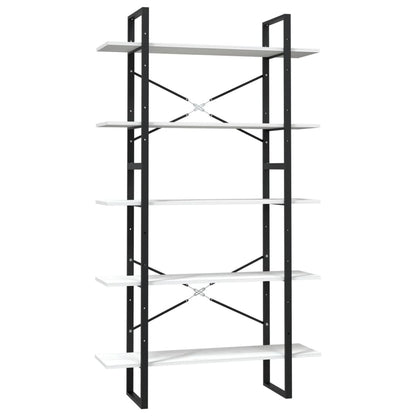 Boekenkast Met 5 Schappen Grenenhout 100 x 30 x 175 cm Wit