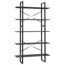 Boekenkast Met 5 Schappen Grenenhout 100 x 30 x 175 cm Grijs
