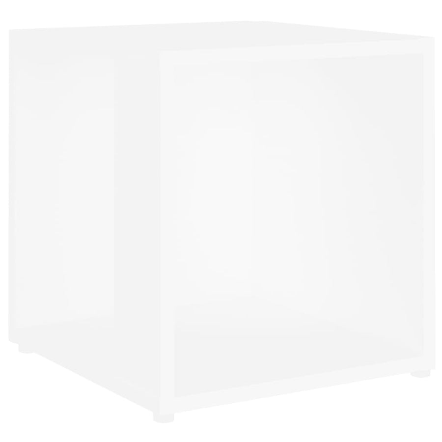 Bijzettafel 33X33X34,5 Cm Bewerkt Hout 1 Wit