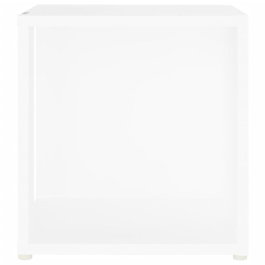 Bijzettafel 33X33X34,5 Cm Bewerkt Hout 1 Wit