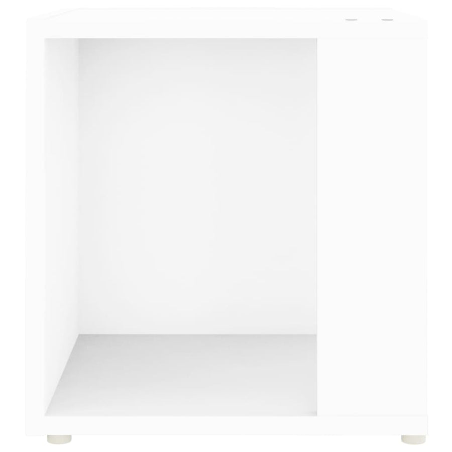 Bijzettafel 33X33X34,5 Cm Bewerkt Hout 1 Wit