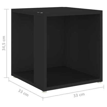 Bijzettafel 33X33X34,5 Cm Spaanplaat Zwart 1